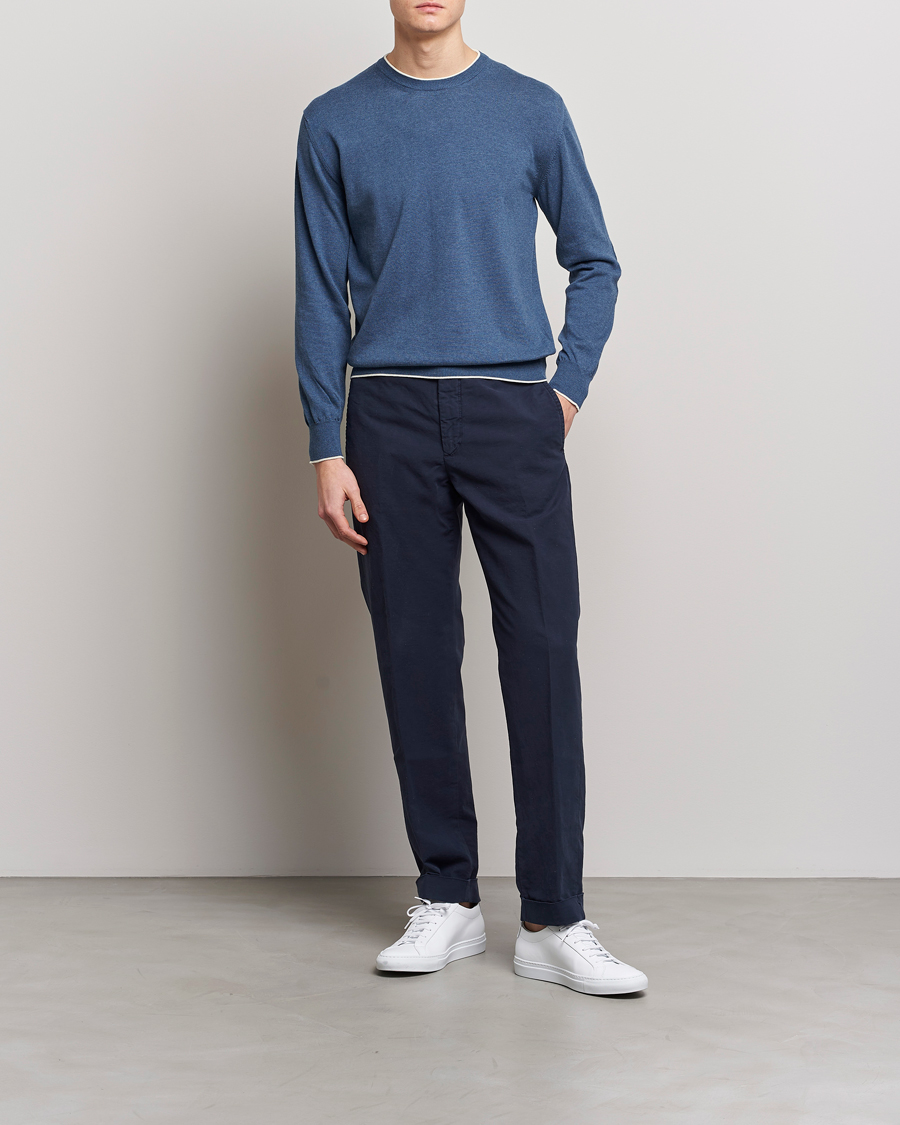 Herre | Gensere | Altea | Soft Cotton Pullover Blue