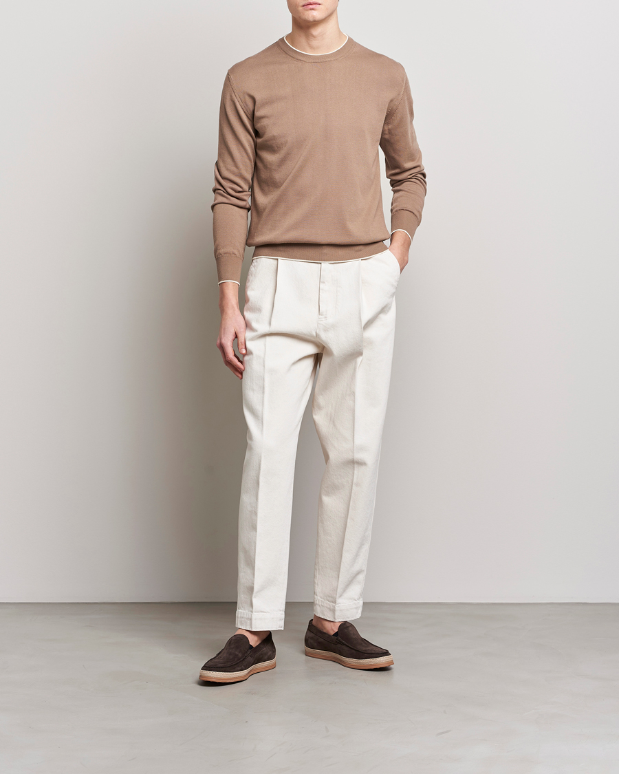 Herre | Gensere | Altea | Soft Cotton Pullover Beige