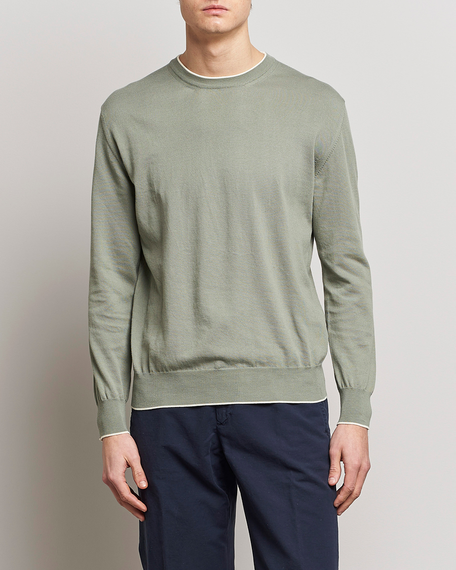Herre | Pullovers rund hals | Altea | Soft Cotton Pullover Sage