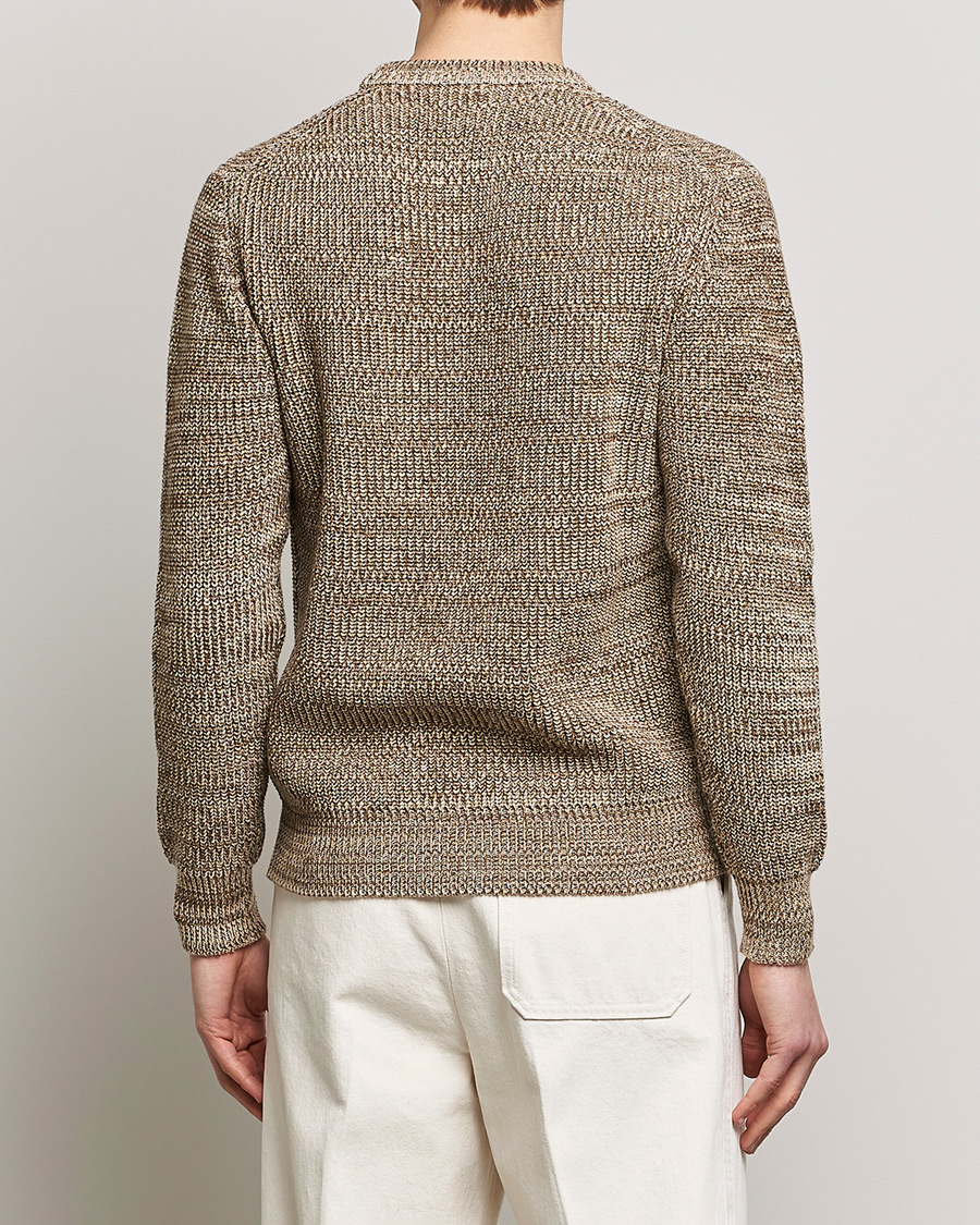 Herre | Gensere | Altea | Rib Cotton Sweater Brown Melange