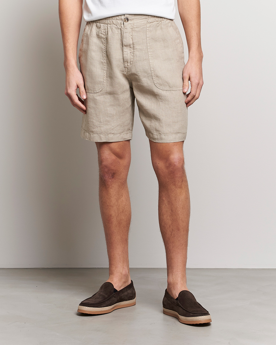 Herre | | Altea | Linen Shorts Beige