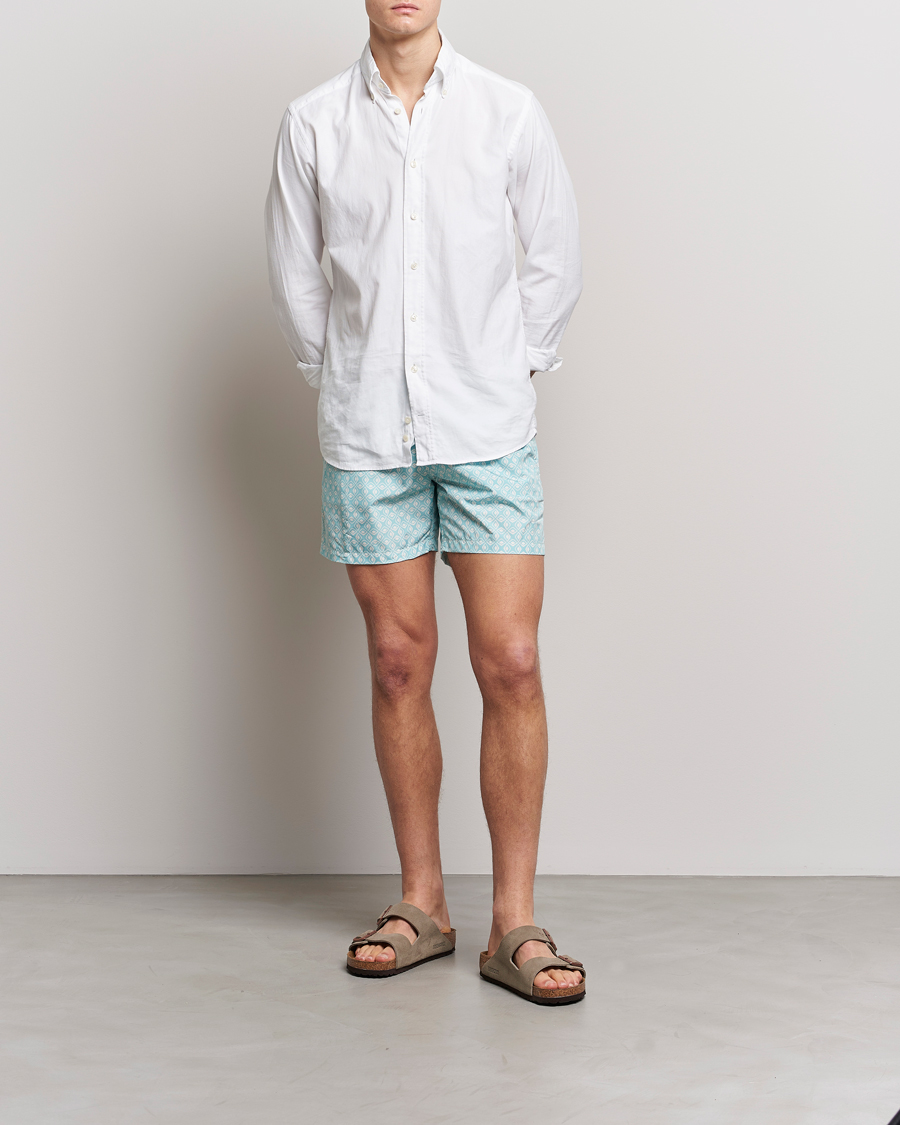 Herre | Badeshorts | Altea | Printed Swim Trunks Light Blue