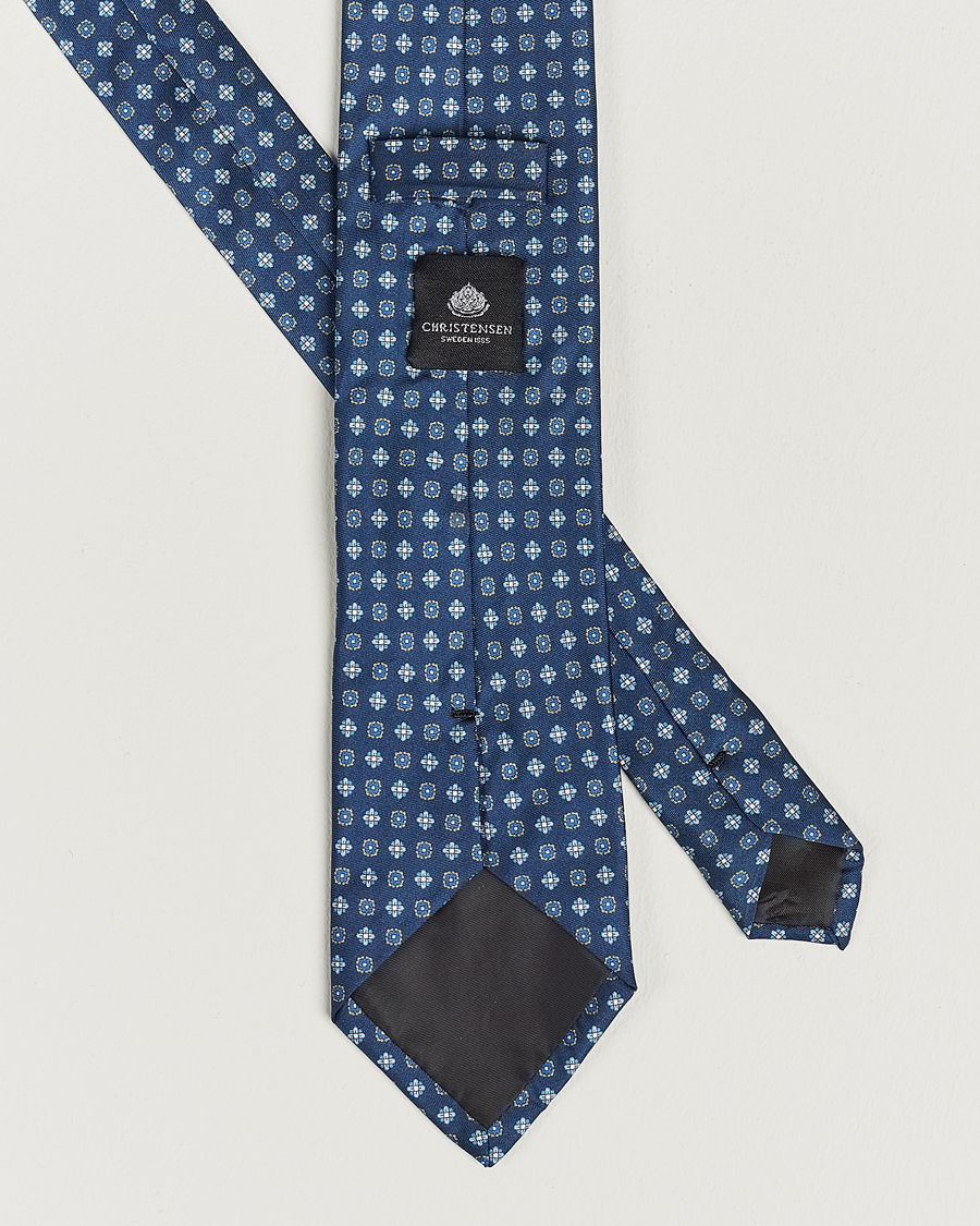 Herre | Slips | Amanda Christensen | Box Set Silk Twill 8cm Tie With Pocket Square Navy