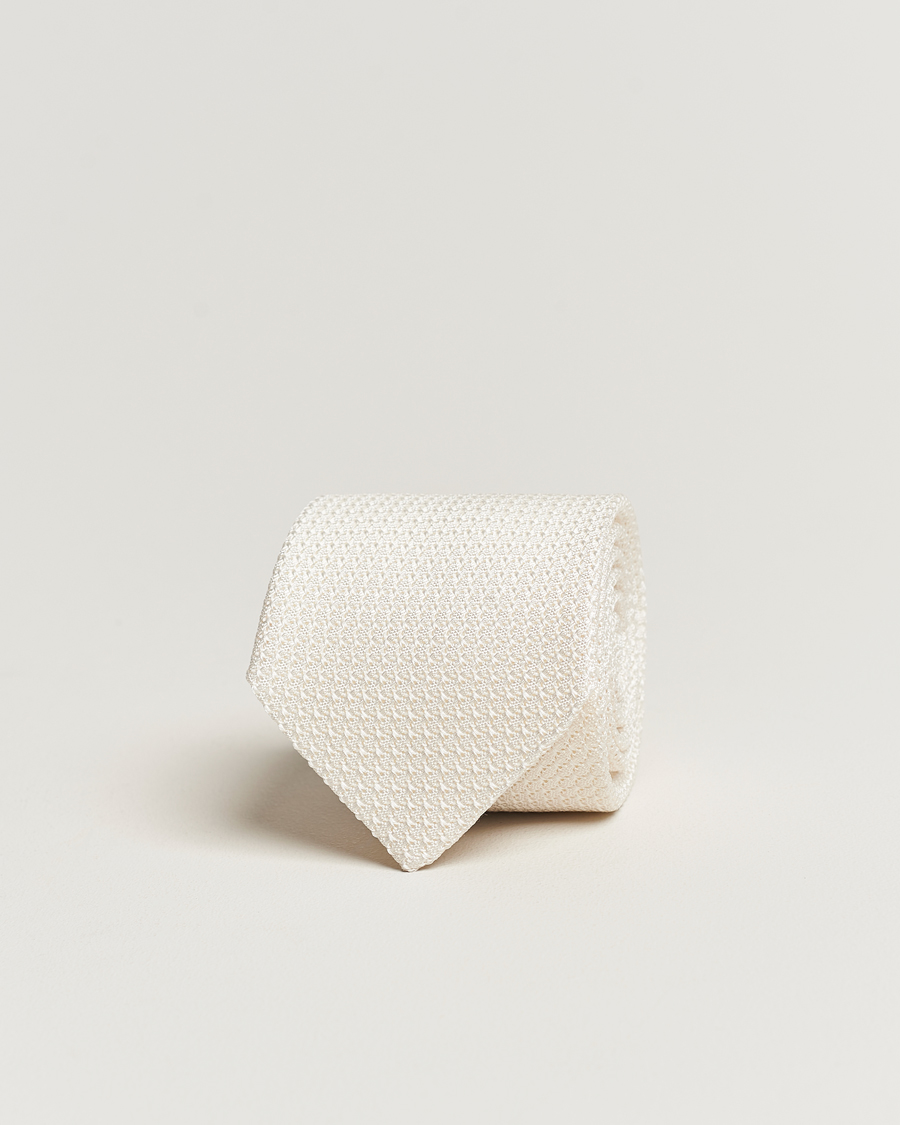 Herre | Slips | Amanda Christensen | Silk Grenadine 8 cm Tie White