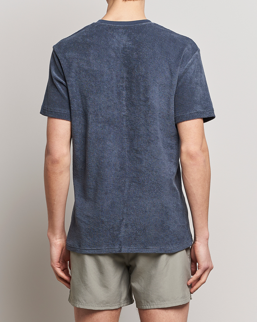 Herre | T-Shirts | Bread & Boxers | Terry Crew Neck T-Shirt Smoky Blue