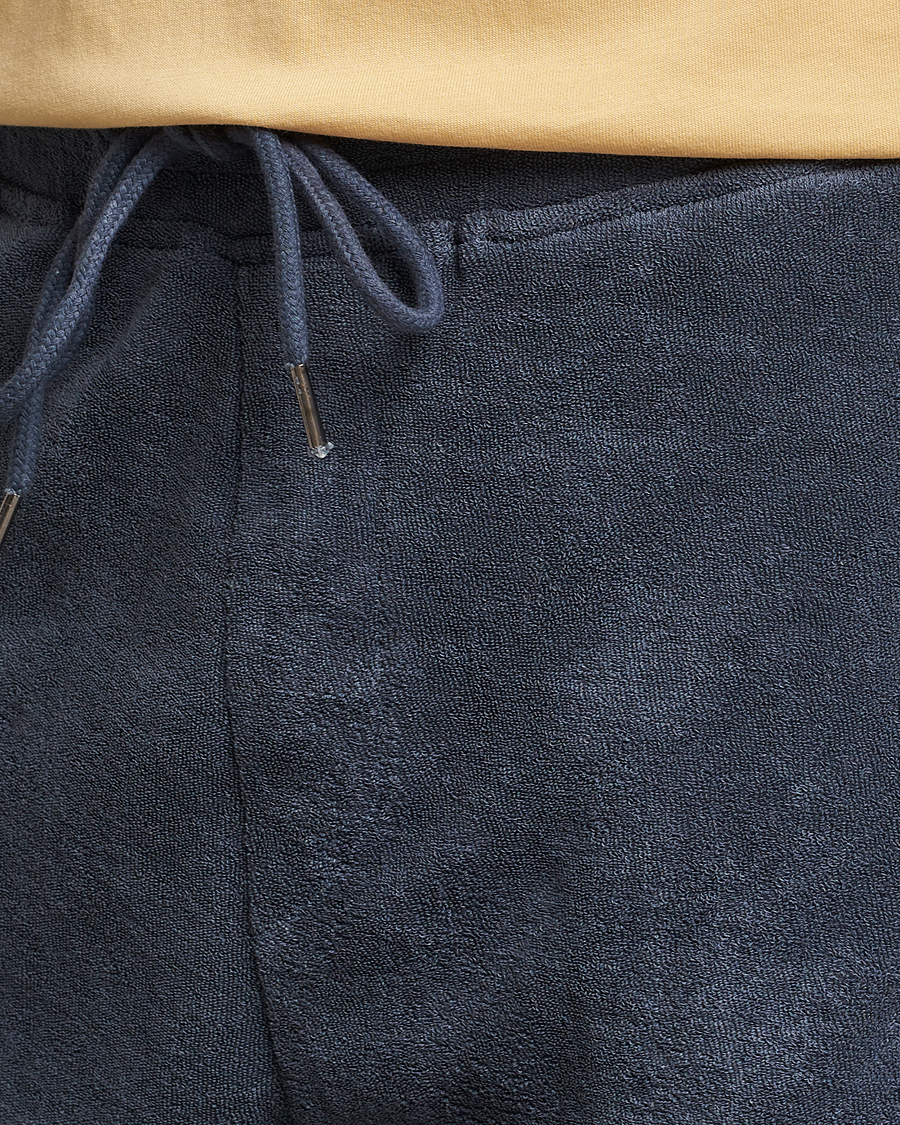 Herre | Shorts | Bread & Boxers | Terry Drawstring Shorts Smoky Blue