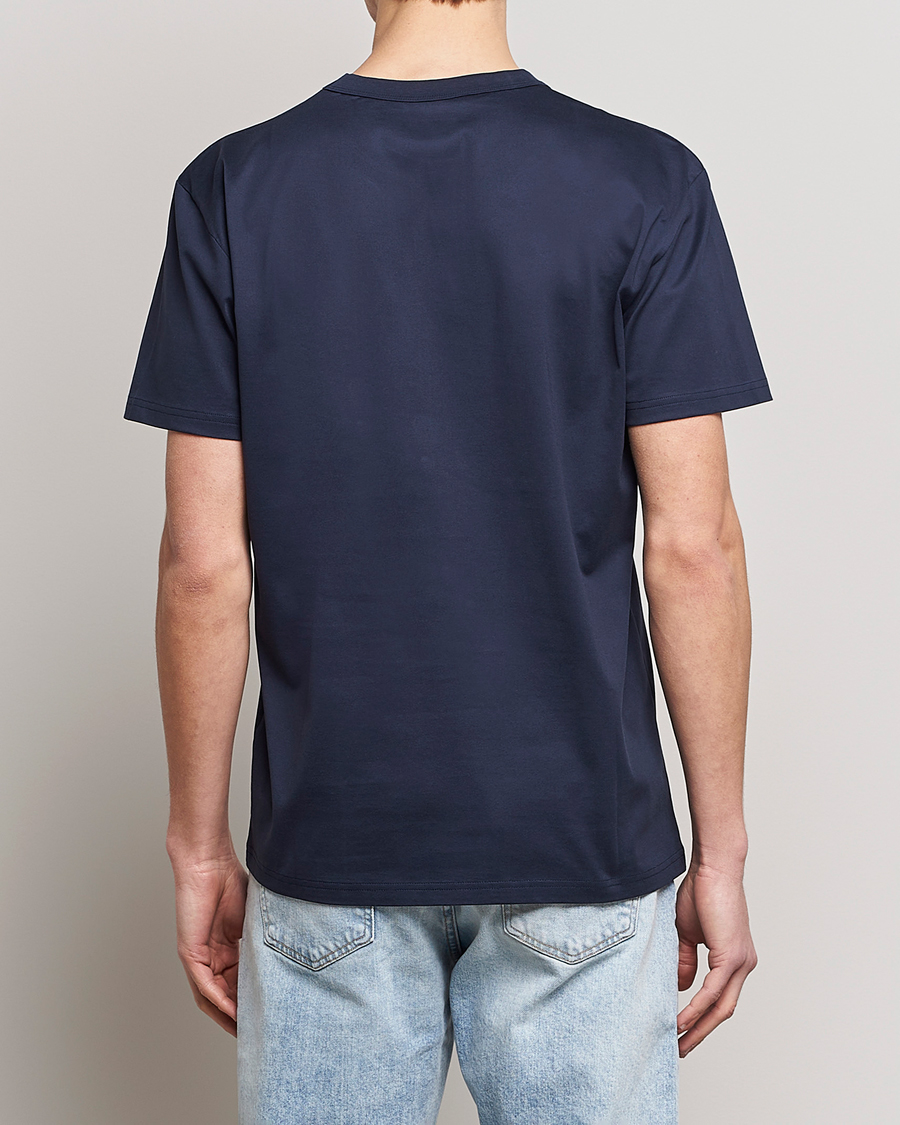 Herre | T-Shirts | Bread & Boxers | Pima Cotton Crew Neck T-Shirt Navy Blue