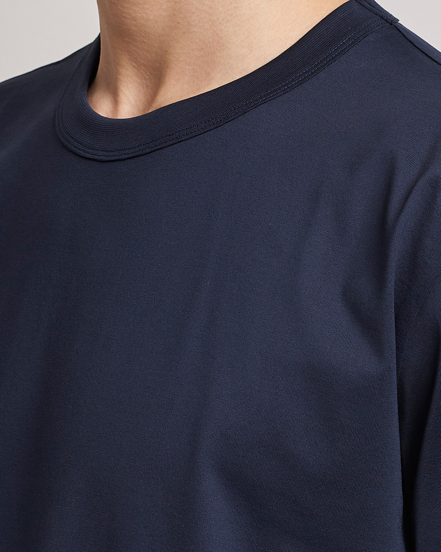 Herre | T-Shirts | Bread & Boxers | Pima Cotton Crew Neck T-Shirt Navy Blue