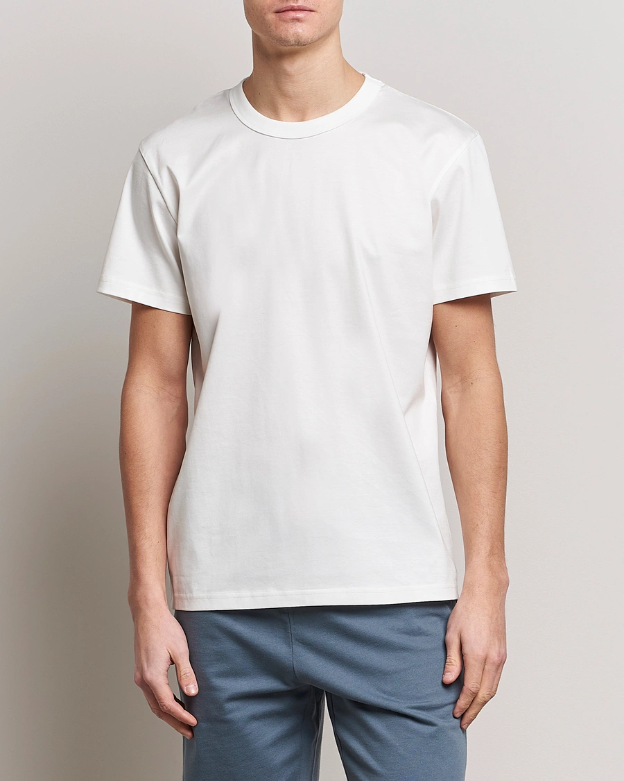 Herre | Hvite t-shirts | Bread & Boxers | Pima Cotton Crew Neck T-Shirt Ivory