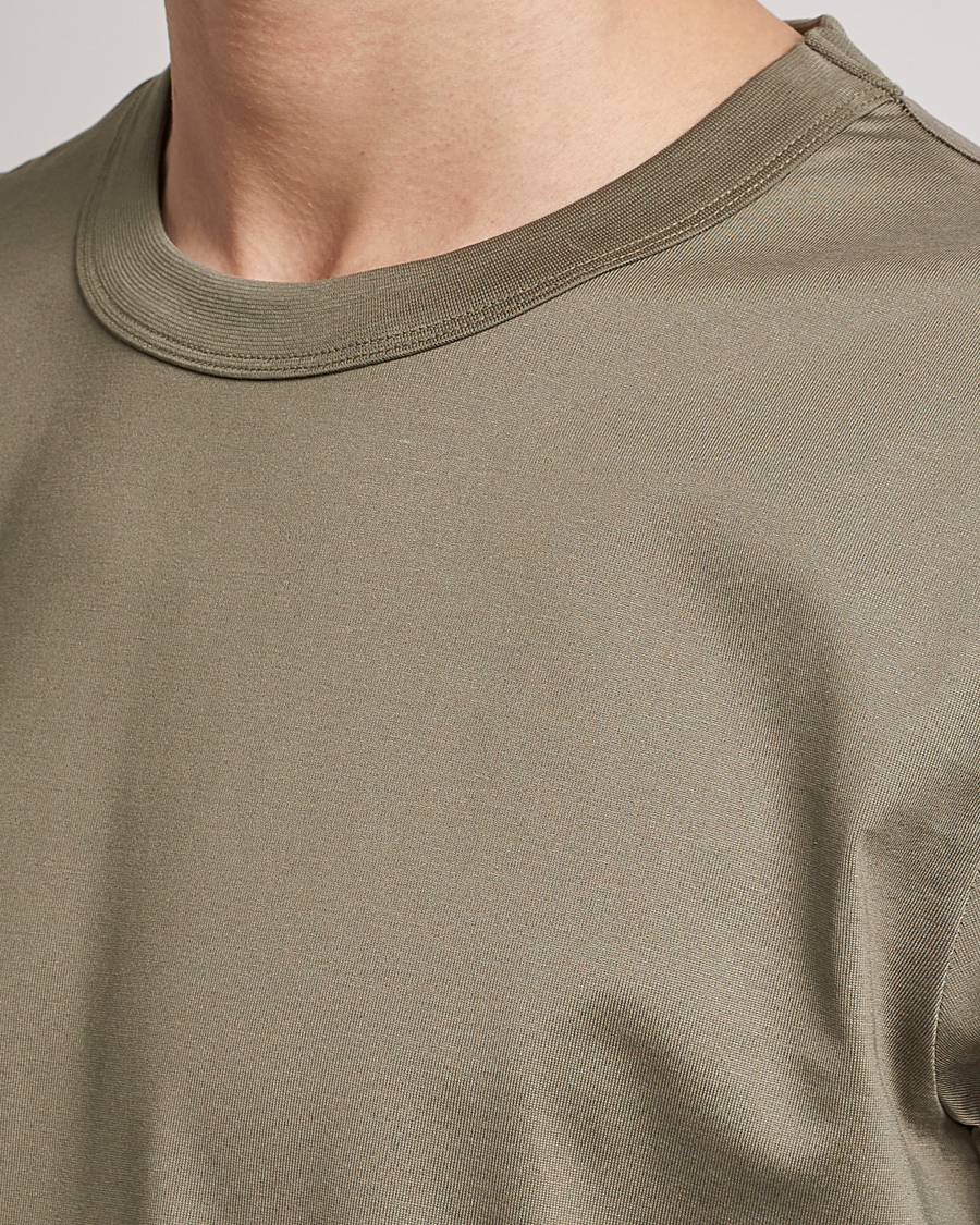 Herre | T-Shirts | Bread & Boxers | Heavy Pima Cotton Crew Neck T-Shirt Sage Green