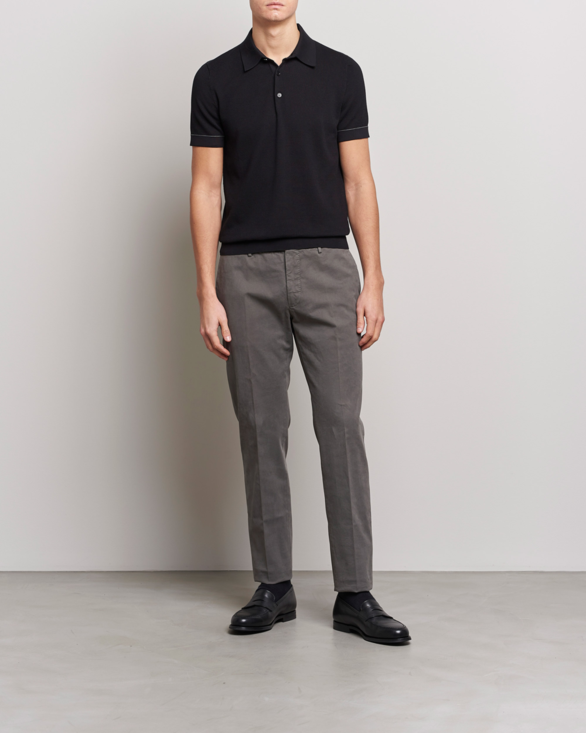 Herre | Gensere | Brioni | Sea Island Knit Polo Black