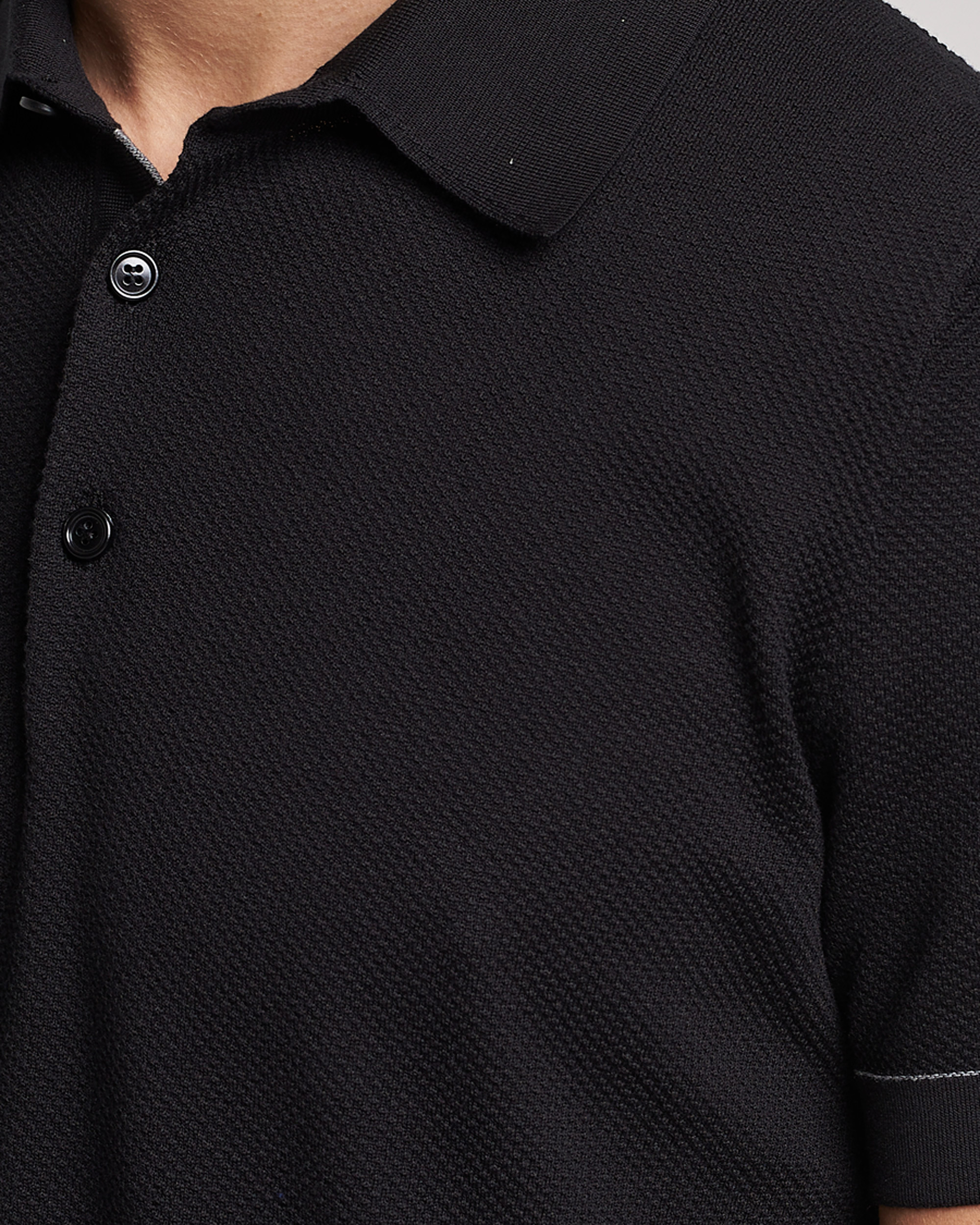 Herre | Gensere | Brioni | Sea Island Knit Polo Black