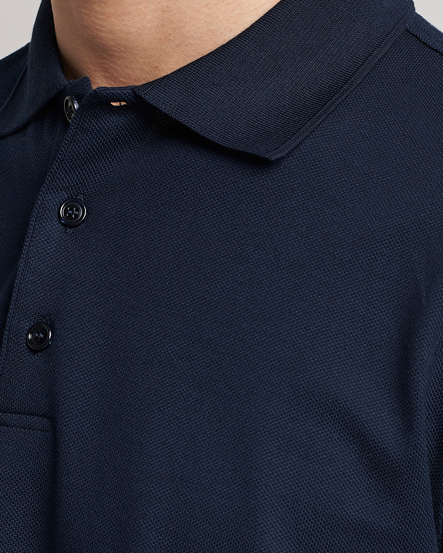 Herre | Pikéer | Brioni | Mercerized Cotton Piquet Navy