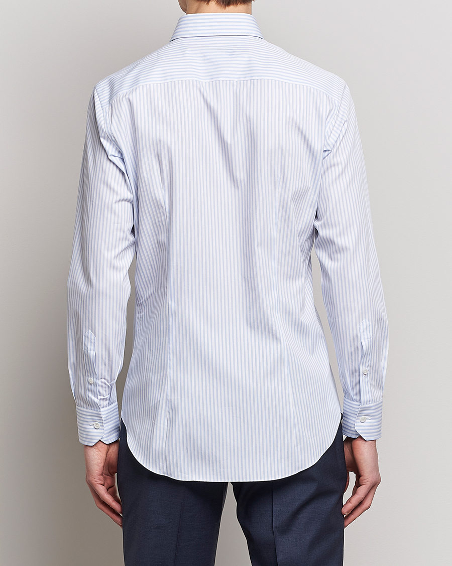 Herre | Skjorter | Brioni | Slim Fit Dress Shirt Light Blue Stripe