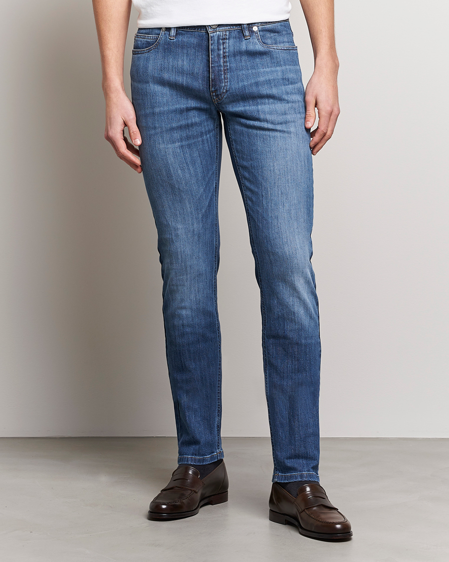 Herre | | Brioni | Slim Fit Denim Pants Blue Wash