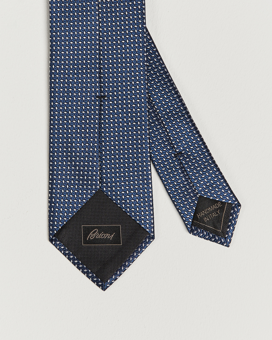 Herre | Brioni Microstructure Silk Tie Navy | Brioni | Microstructure Silk Tie Navy
