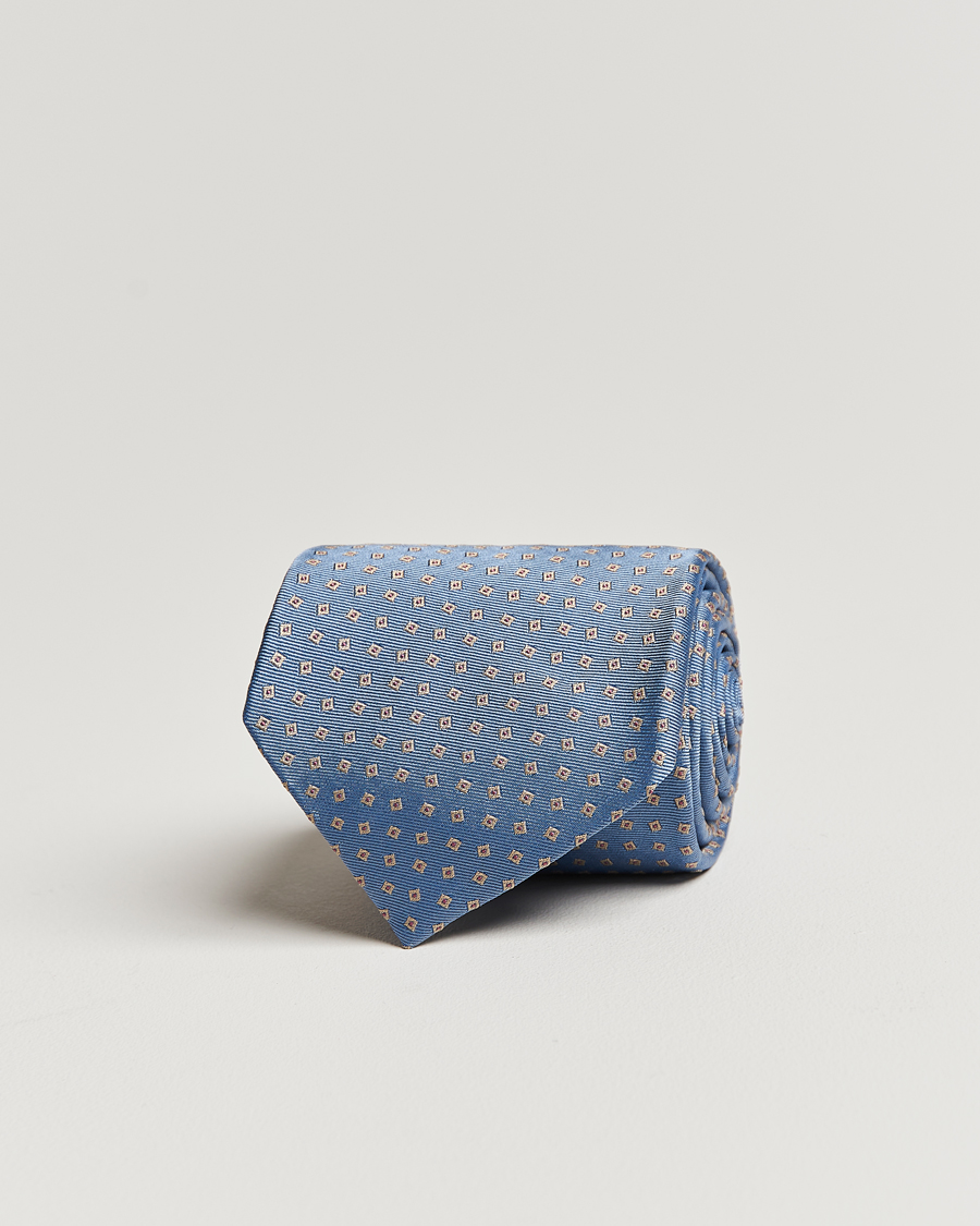 Herre | Brioni Printed Silk Tie Light Blue | Brioni | Printed Silk Tie Light Blue