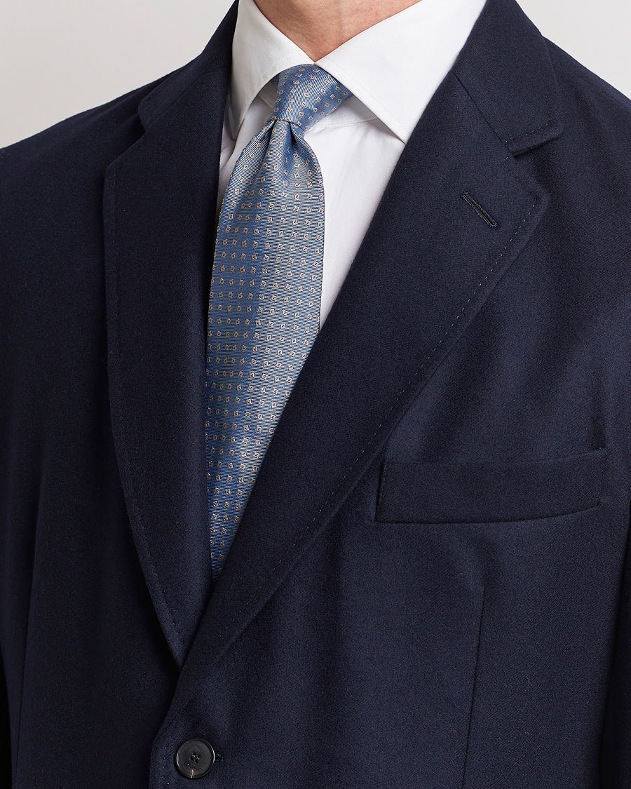 Herre | Brioni Printed Silk Tie Light Blue | Brioni | Printed Silk Tie Light Blue