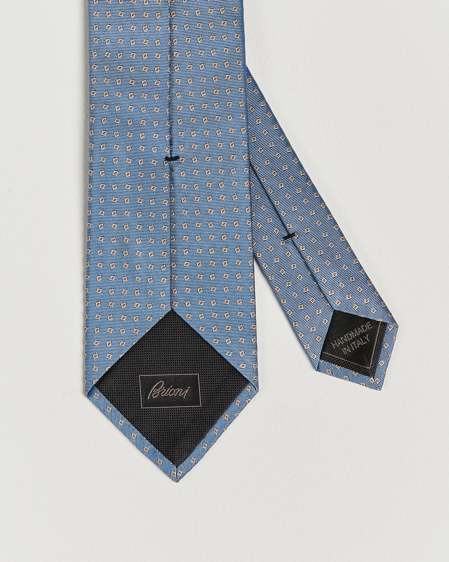 Herre | Brioni Printed Silk Tie Light Blue | Brioni | Printed Silk Tie Light Blue