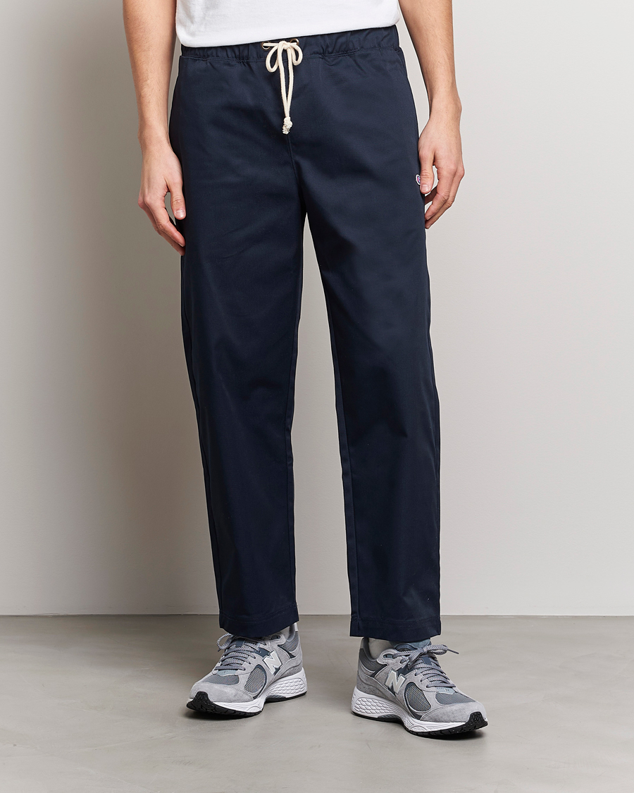 Herre | Drawstringbukser | Champion | Straight Fit Twill Drawstring Pants Navy