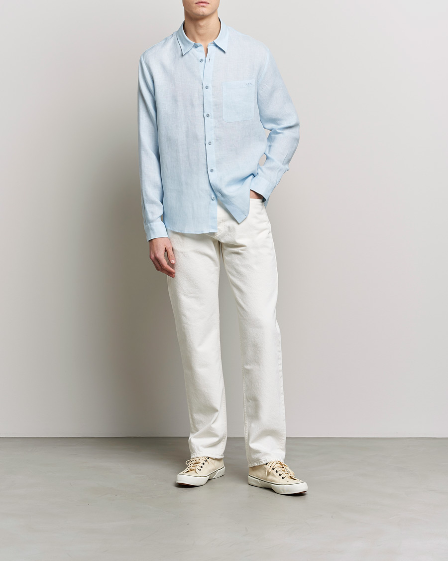 Herre | Skjorter | A.P.C. | Cassel Linen Shirt Light Blue