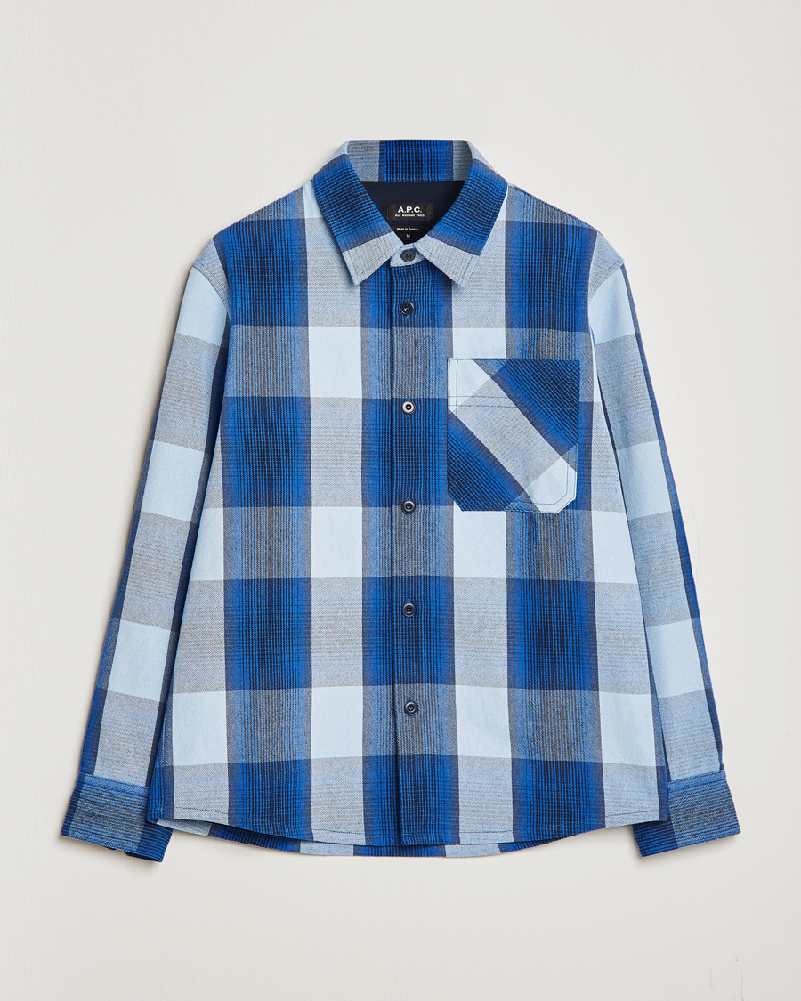 Herre | Skjorter | A.P.C. | Basile Shirt Jacket Blue Plaid