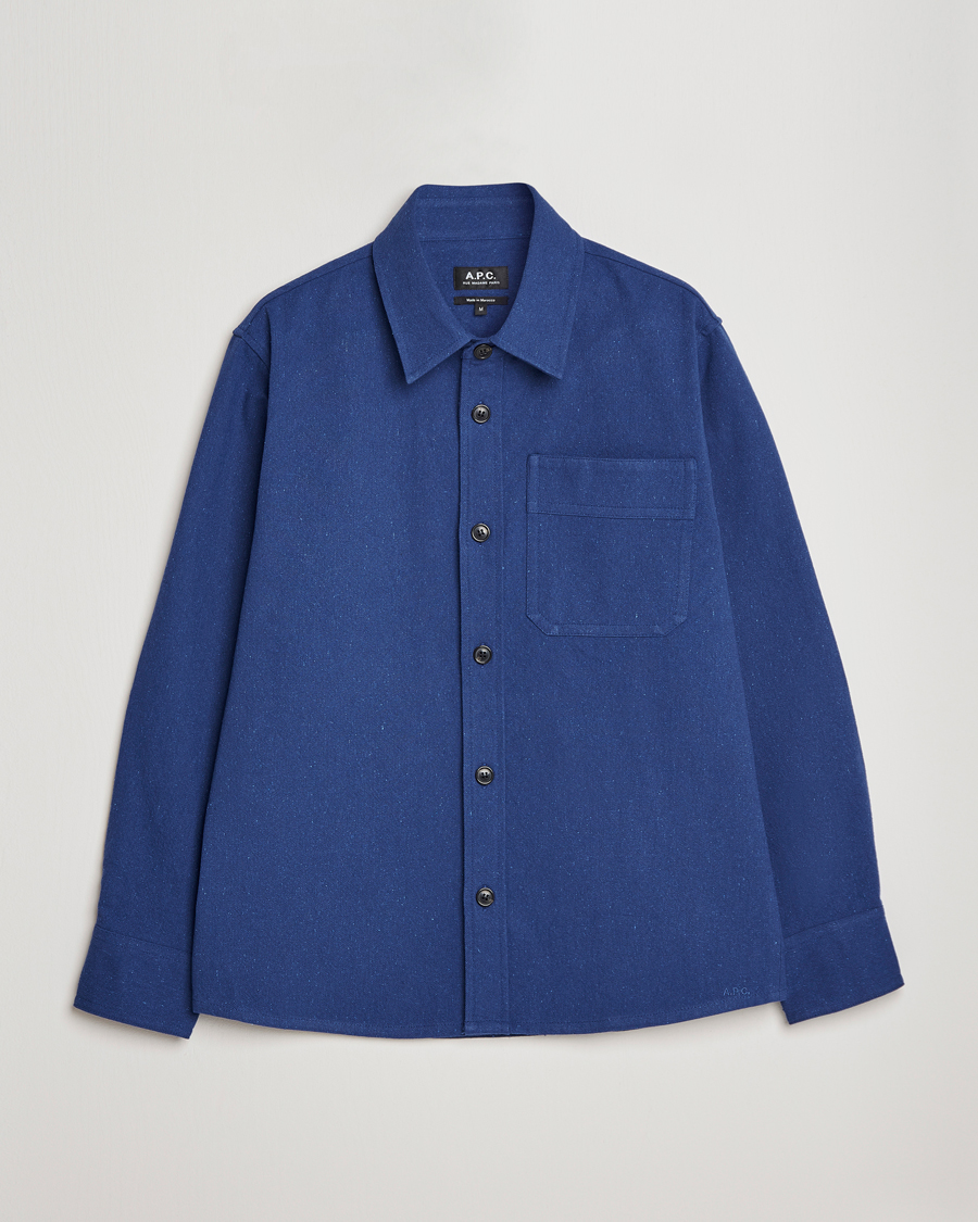 Herre | Skjorter | A.P.C. | Basile Cotton Shirt Jacket Navy