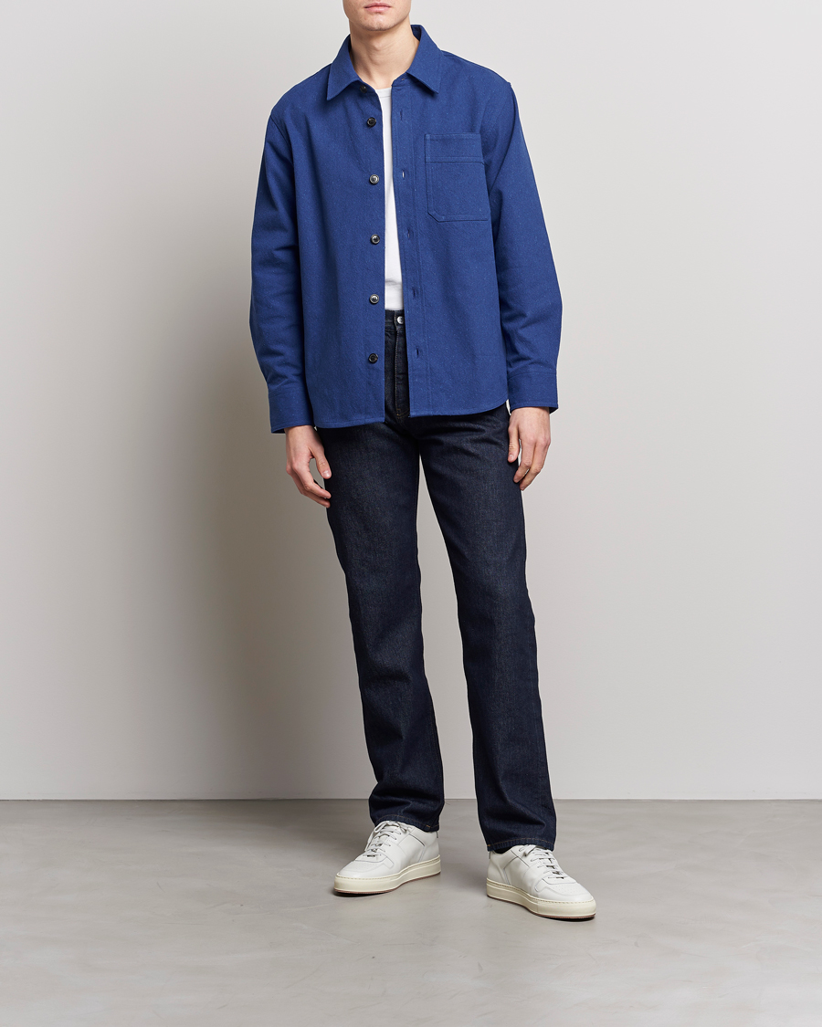 Herre | Skjorter | A.P.C. | Basile Cotton Shirt Jacket Navy
