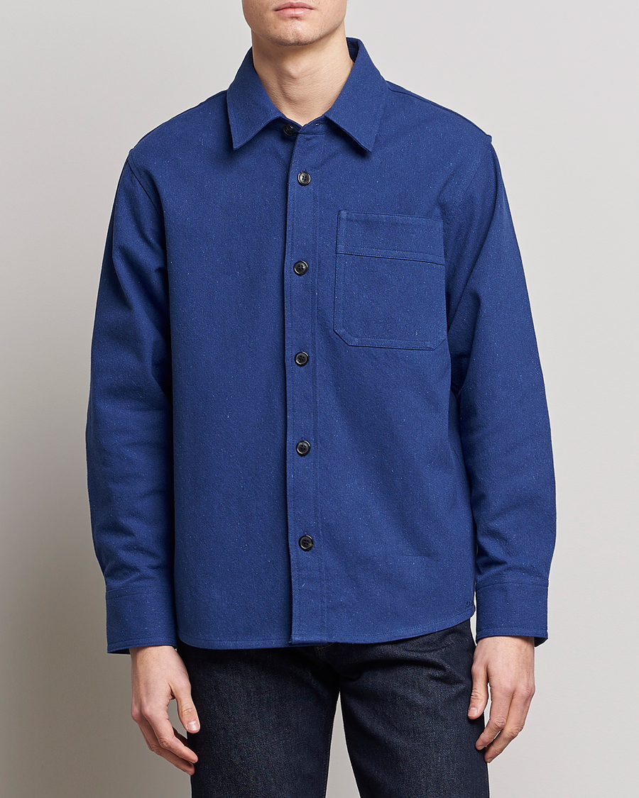 Herre | Overshirts | A.P.C. | Basile Cotton Shirt Jacket Navy