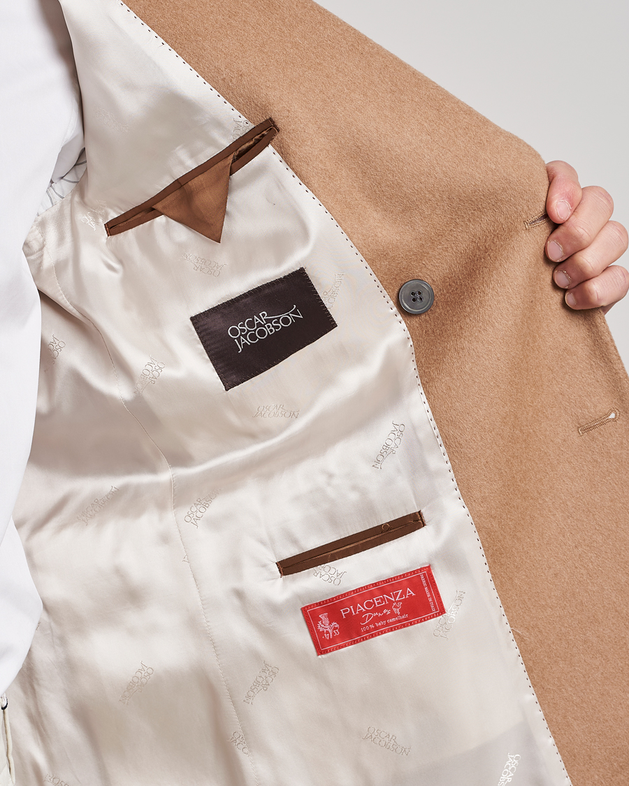 Herre | Dressjakker | Oscar Jacobson | Farries Baby Camelhair DB Blazer Light Camel
