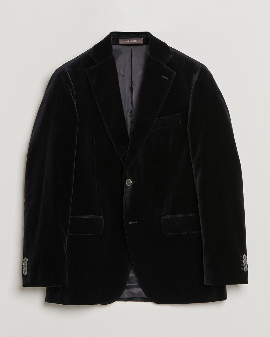 Herre | Dressjakker | Oscar Jacobson | Fogerty Velvet Blazer Black