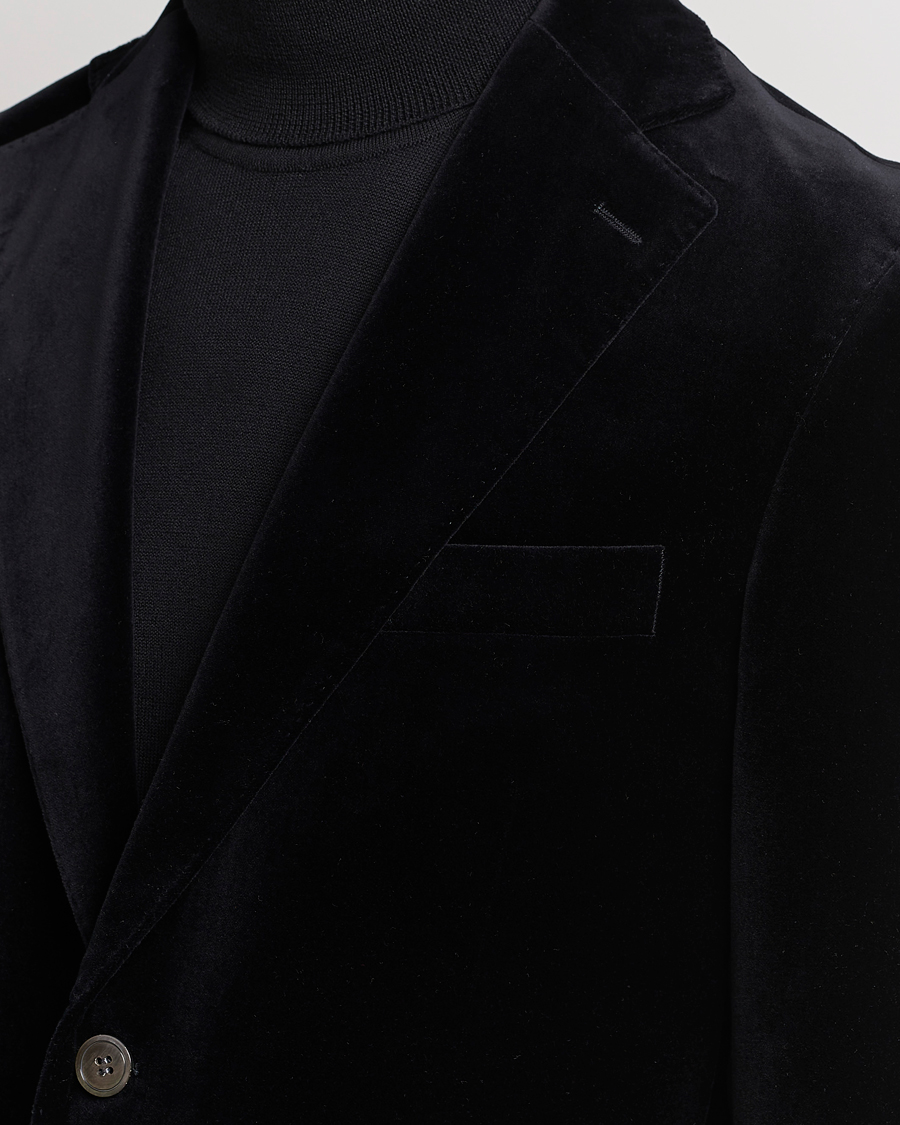 Herre | Dressjakker | Oscar Jacobson | Fogerty Velvet Blazer Black