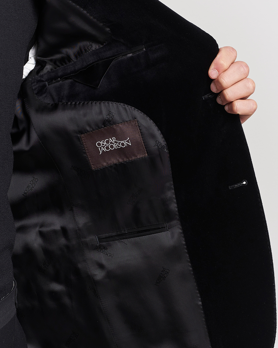 Herre | Dressjakker | Oscar Jacobson | Fogerty Velvet Blazer Black