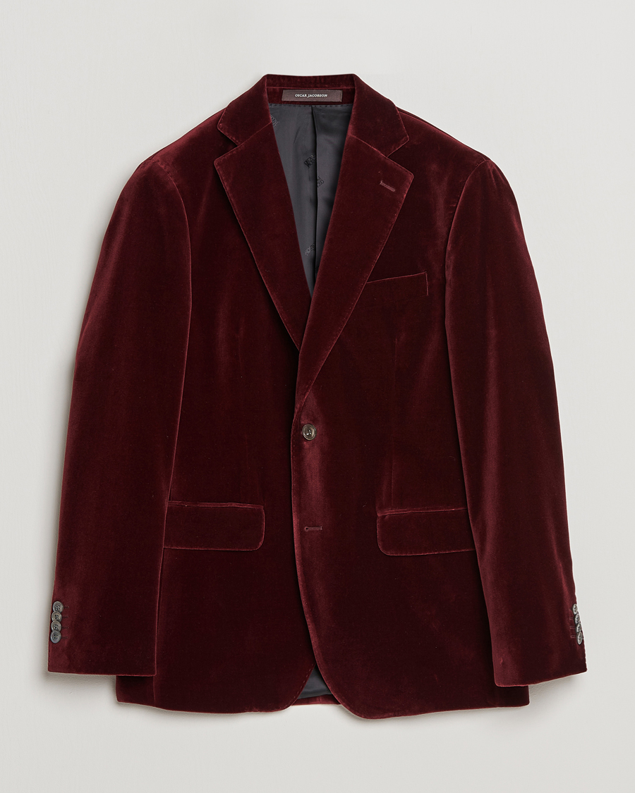 Herre | Dressjakker | Oscar Jacobson | Fogerty Velvet Blazer Wine
