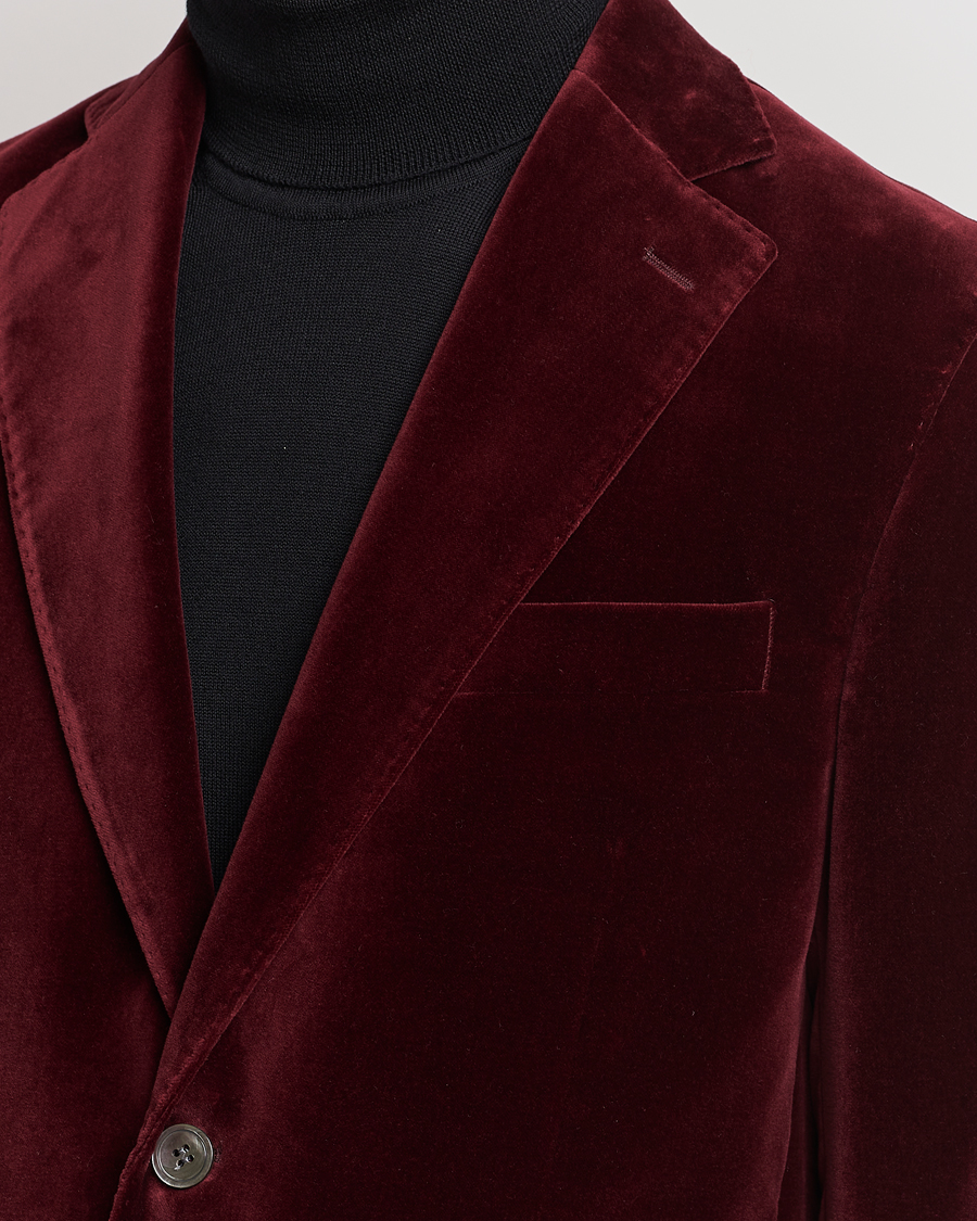 Herre | Dressjakker | Oscar Jacobson | Fogerty Velvet Blazer Wine