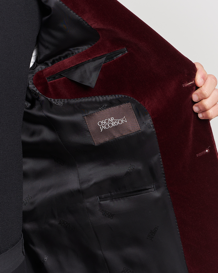 Herre | Dressjakker | Oscar Jacobson | Fogerty Velvet Blazer Wine