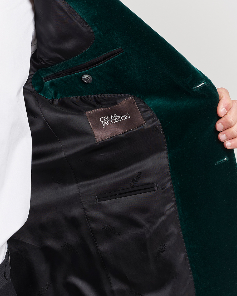 Herre | Dressjakker | Oscar Jacobson | Fogerty Velvet Blazer Green