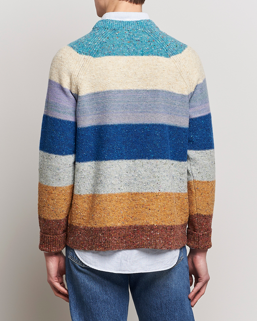 Herre | Gensere | Paul Smith | Heavy Knitted Stripe Sweater Blue