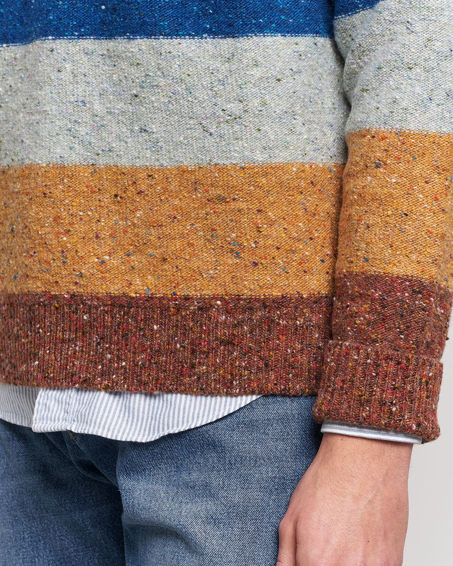 Herre | Gensere | Paul Smith | Heavy Knitted Stripe Sweater Blue