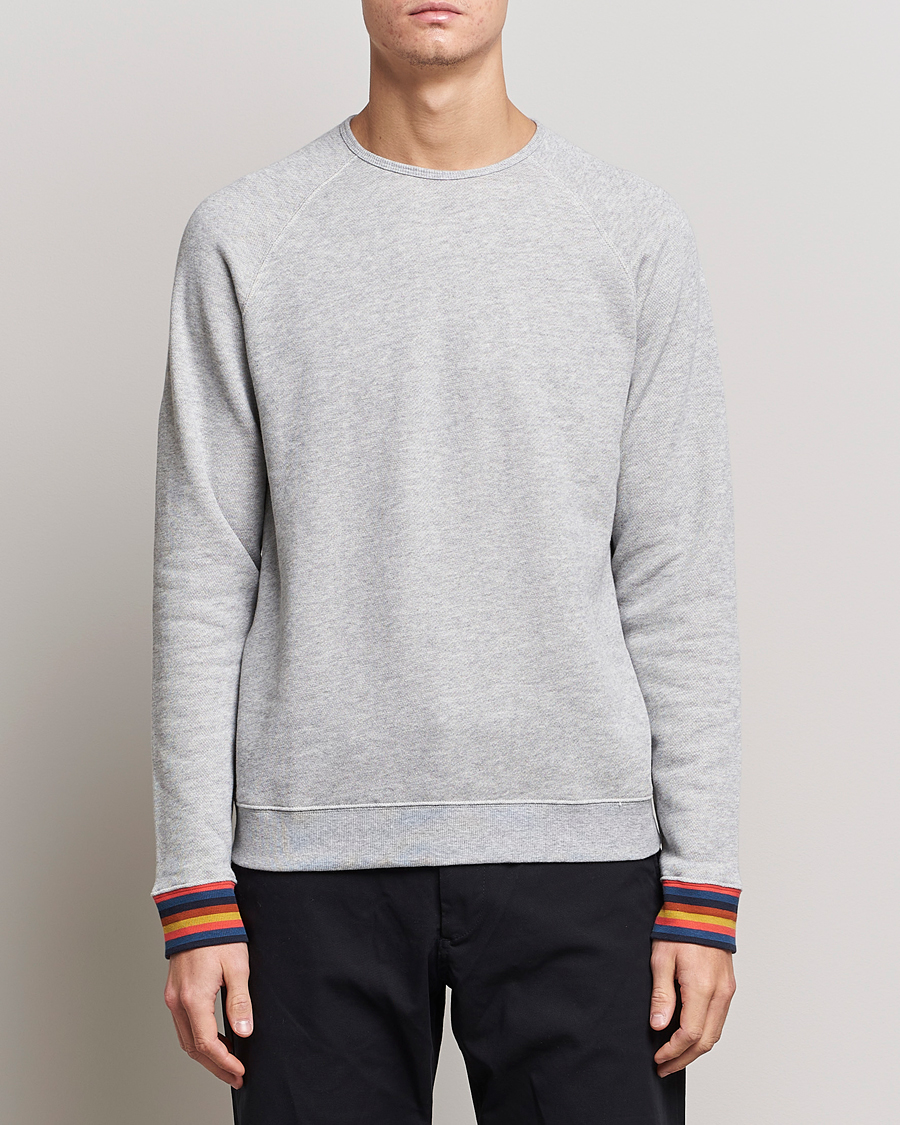 Herre | Paul Smith Bright Stripe Sweatshirt Grey | Paul Smith | Bright Stripe Sweatshirt Grey