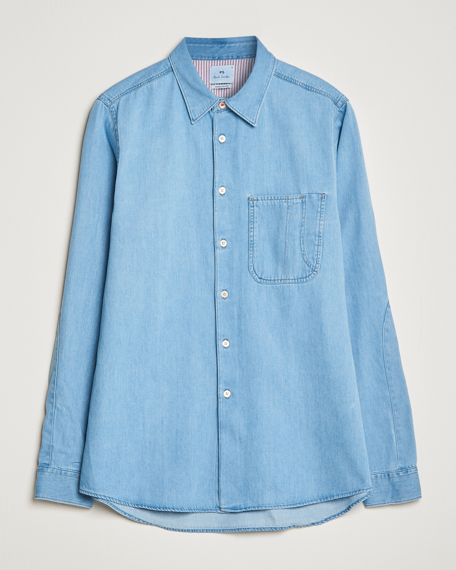 Herre | Skjorter | PS Paul Smith | Regular Fit Denim Shirt Light Blue