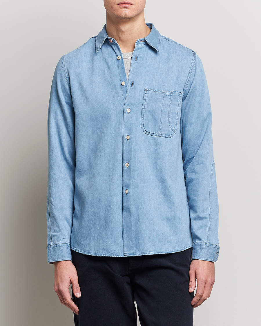 Herre | Jeansskjorter | PS Paul Smith | Regular Fit Denim Shirt Light Blue