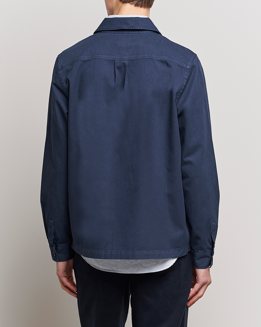 Herre | Skjorter | PS Paul Smith | Cotton Zebra Overshirt Navy