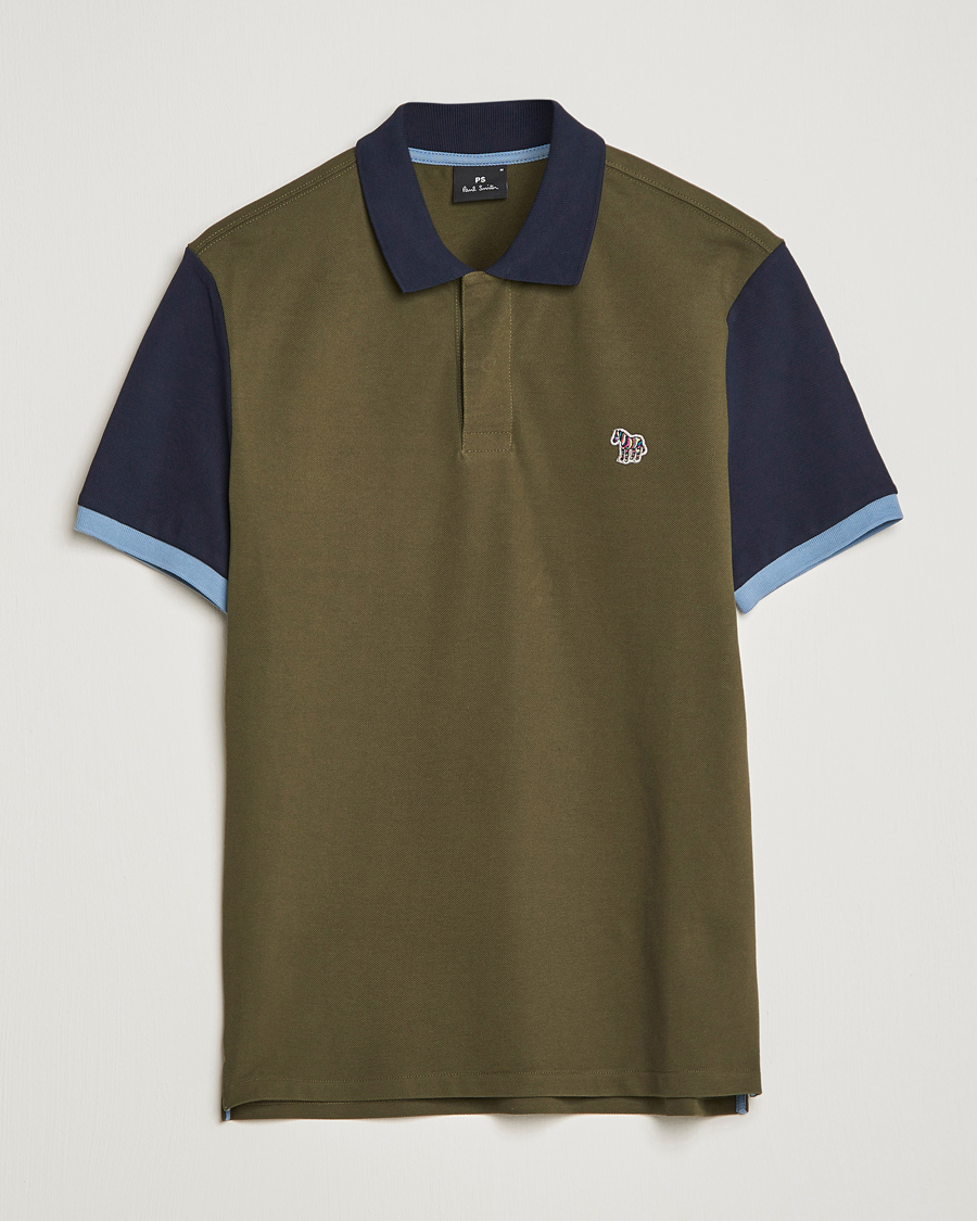 Herre | Pikéer | PS Paul Smith | Organic Cotton Pique Green/Navy