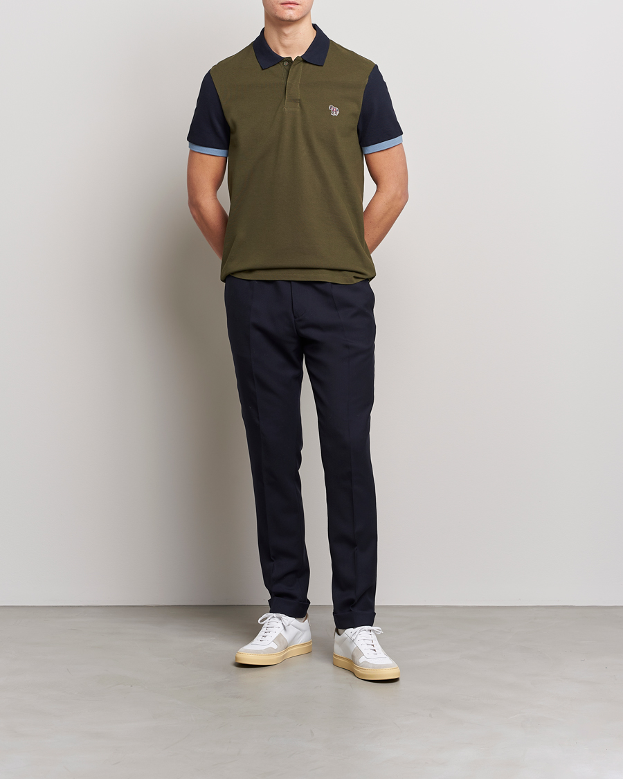 Herre | Pikéer | PS Paul Smith | Organic Cotton Pique Green/Navy