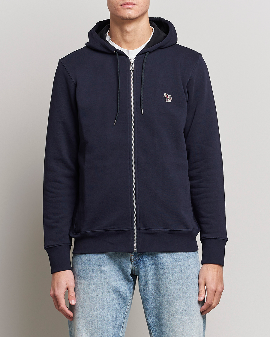 Herre | Gensere | PS Paul Smith | Zebra Organic Cotton Full Zip Sweater Navy