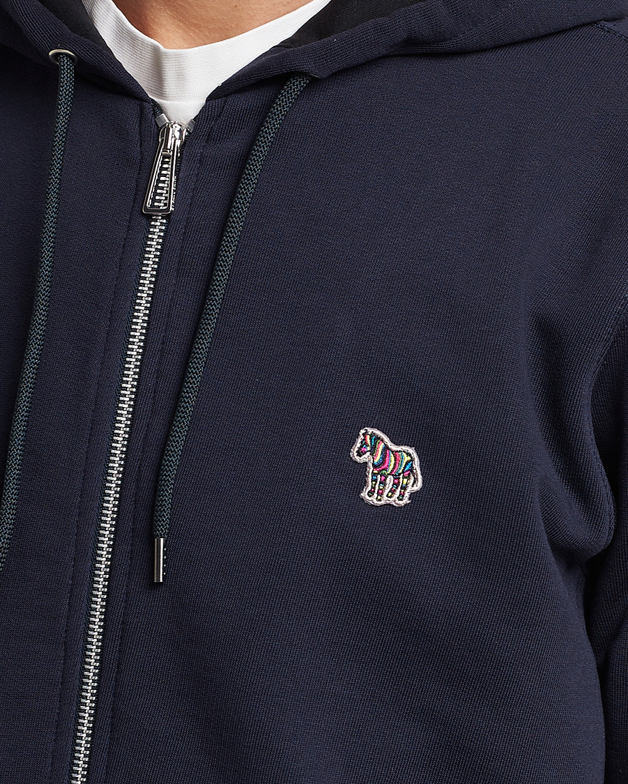 Herre | Gensere | PS Paul Smith | Zebra Organic Cotton Full Zip Sweater Navy