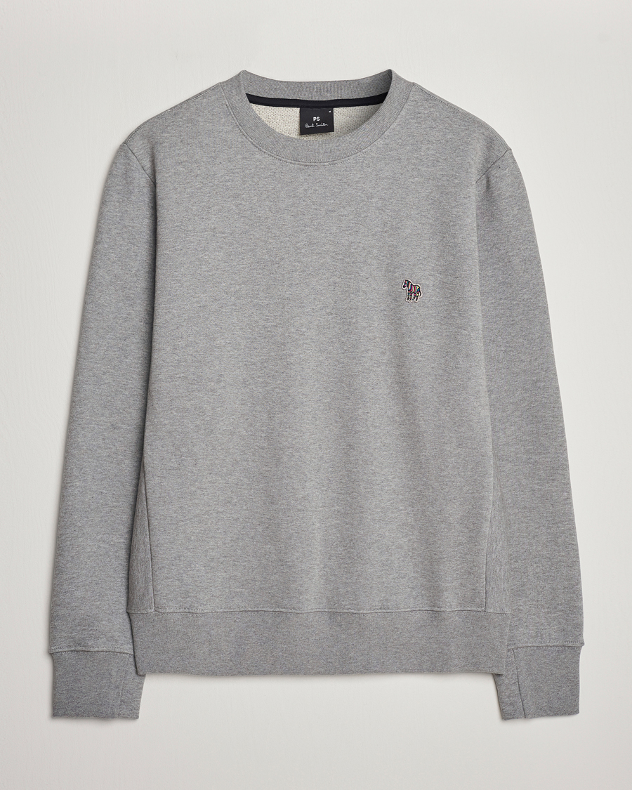 Herre | Gensere | PS Paul Smith | Organic Cotton Crew Neck Sweatshirt Grey Melange