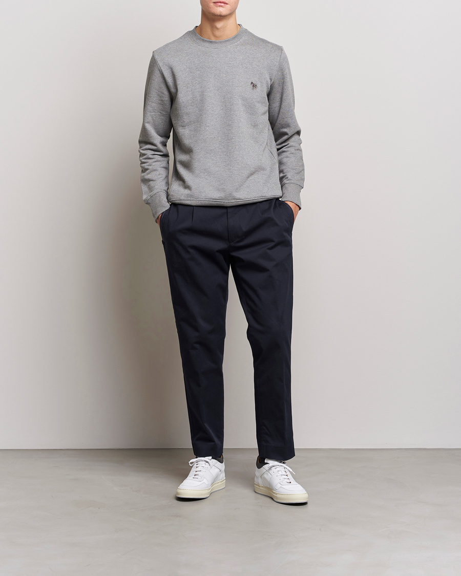 Herre | Gensere | PS Paul Smith | Organic Cotton Crew Neck Sweatshirt Grey Melange