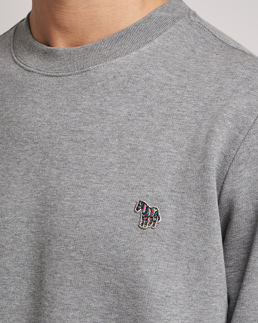 Herre | Gensere | PS Paul Smith | Organic Cotton Crew Neck Sweatshirt Grey Melange
